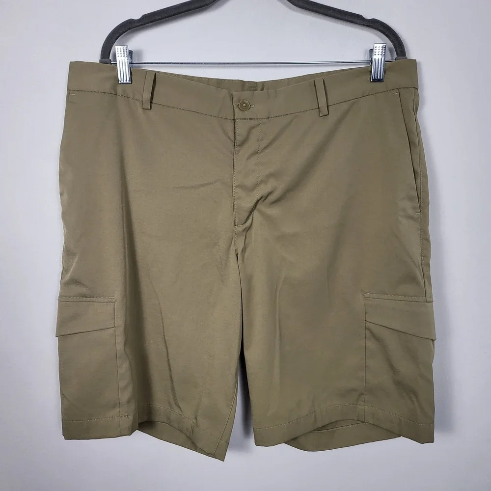 Nike Dri-FIT Men's Golf Cinco Shorts Size 36 Beige Outdoor Active flat front